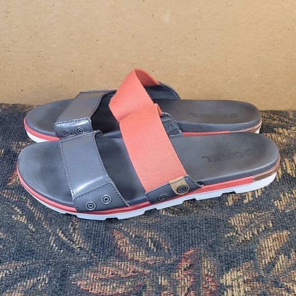 Sorel Grey and Coral Torpedo Slides- Size 9.5 - Picture 3 of 10